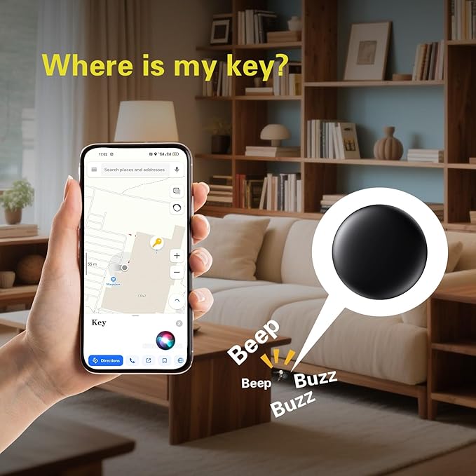 Mini GPS Tracker for Vehicles – Hidden Magnetic Car Tracker Device, Real-Time GPS Tracking for Kids, Car, Pets, No Monthly Fee, Works with Apple Find My, Vehicle Locator