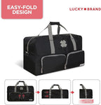 Lucky Travel Duffel Bags 85L, Gym Bag, Travel Bag & Large Duffle Bag for Men, Foldable Overnight Weekender Bags for Women & Men with Adjustable Shoulder Strap, Black