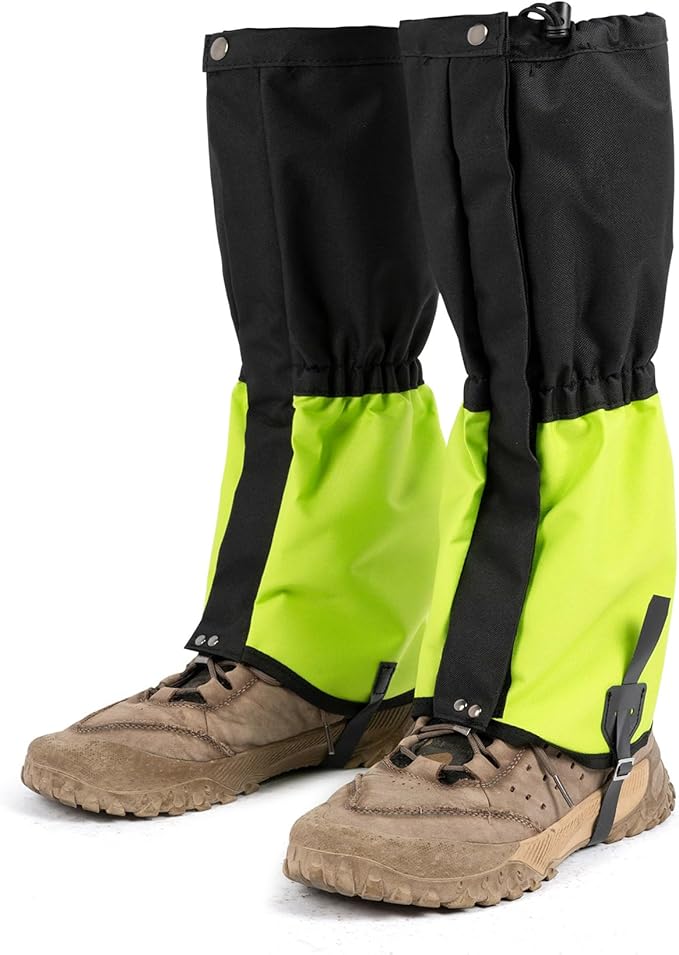 likloks Adjustable Leg Gaiters for Men & Women - Lightweight & Waterproof Gaiter for Hiking, Snow, Trail, Trekking, Hunting, Climbing