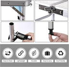 Yriuat Folding Camping Table 3ft Portable Pinic Table Adjustable Height Small Card Table Aluminum Foldable Lightweight with Carry Handle for Outdoor Indoor Hiking Camp BBQ Beach