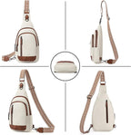CLUCI Crossbody Bags for Women Men,Leather Sling Bag Cross Body Backpack for Woman Gifts for Women Birthday Unique