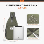 SKYSPER Sling Bag RFID Crossbody Sling Backpack Cross Body Shoulder Bag Travel Hiking Daypack for Women Men