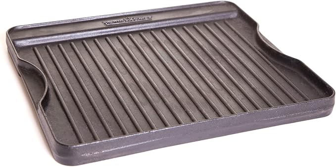 Camp Chef Reversible Pre-Seasoned Cast Iron Griddle, Cooking Surface 14 in. x 16, Black