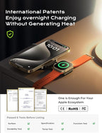 LISEN for MagSafe Charger Stand for iPhone Magnetic Apple Watch Airpods Charging, Airplane Gadgets Magsafe Kickstand for iPhone Wireless Charger Gifts for Women Men Travel Essentials