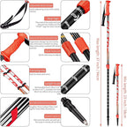 Hiking Poles for Kids - Ultralight Nordic Walking Sticks - Telescopic Child Trekking Poles Collapsible 2 Pack