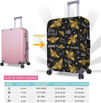 Travel Luggage Cover Suitcase Protector, Honey Bees Golden Luxury Thicker Washable Elastic Stretch Anti-scratch Suitcase Sleeve with Concealed Zipper for Wheeled Suitcase Fits 22-24 Inch Luggage