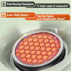 Portable Camping Stove Small Propane Butane Stove Windproof Cooking Burner Gas Stoves with Carrying Case (Infrared Stove)