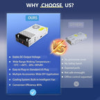 110V 120V to 12V Converter 30A 360W, AC to DC 12V Power Supply, 110V AC to 12V DC SMPS Voltage Transformer for LED Strip Light, 3D Printer, CCTV, Motor, Pump, Air Compressor (12V-30Amp-360W, 12V)