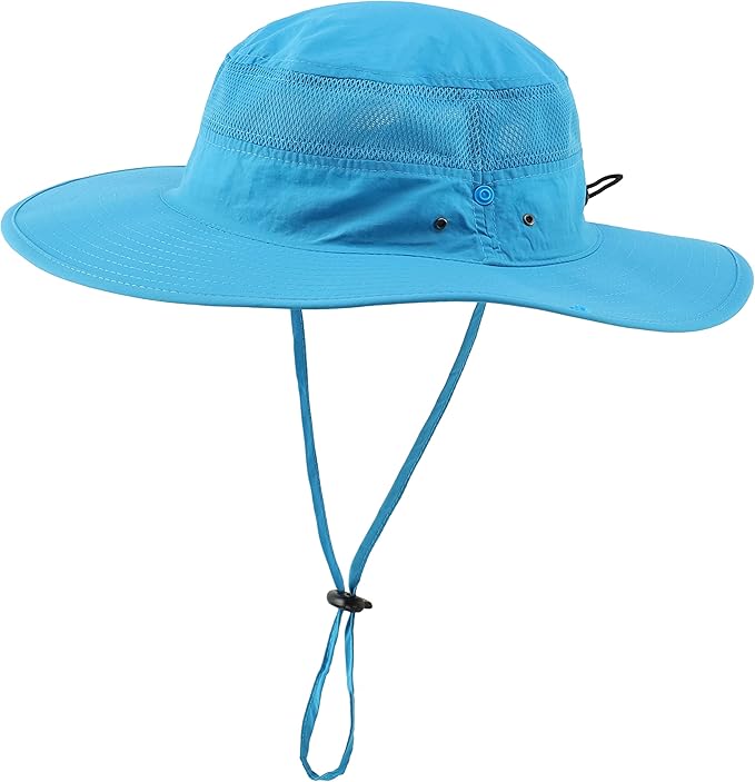 Connectyle Wide Brim Sun Hat for Men Breathable Cowboy Boonie Hat UPF 50+ Sun Protection Bucket Hat for Fishing Hiking