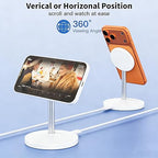 Magnetic Wireless Charging iPhone Stand,Qi2.2 Certified 25W Fast Mag-Safe Charging Stand Station Apple Magnet Wireless Charger with Plug for iPhone 17/17 Pro/Air/16/15/14/13/12 Series,AirPods Pro 3/4