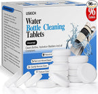 96Pack Water Bottle Cleaning Tablets, Bottle Bright Clean Stainless Steel, Thermos, Tumbler, Insulated and Reusable Water Bottles,Removes Stubborn Stains and Odors