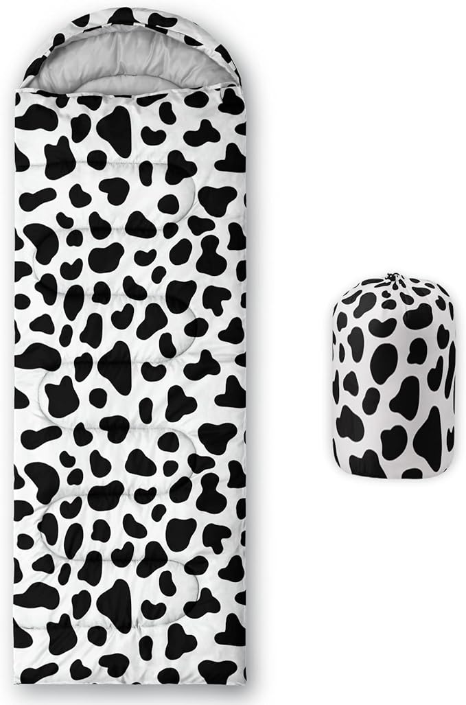 QOOMO Animals Camping Sleeping Bags,3 Season Warm & Cool Weather,Lightweight,Waterproof Sleeping Bags for Adults & Kids,Traveling,and Outdoors,Camping Gear Equipment