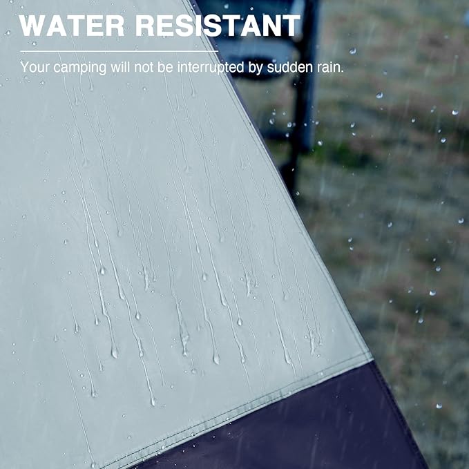 EVER ADVANCED Blackout 6 Person Camping Tent, Instant Cabin Tent for Family with Vestibule and Large Mesh Windows, 60s Easy Setup, Double Layer, Water-Resistant