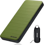 4" Thick Self Inflating Sleeping Pad with 13R Memory Foam, 78" x 29" Camping Mattress with Pump Sack, Portable Roll Up Bed, Inflatable Outdoor Mat for Rooftop Tent Car Truck Van, 4 Season