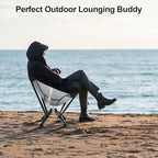 Folding Camping Chairs - 600 LBS Capacity Heavy Duty Camping Chair, Compact Folding Chair with Quick Setup & Carry Bag - Portable Camp Chair for Travel, Sports, Lawn, Beach - Silver