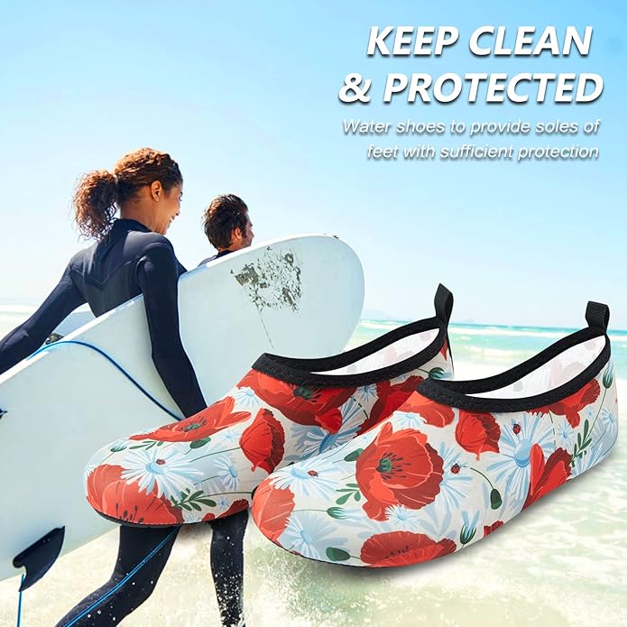 Deevike Water Shoes for Women Men Barefoot Quick-Dry Aqua Socks Slip-on for Beach Swim Surf Yoga Exercise