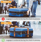 BILIONE 4 Pack Luggage Straps 79" Long Belts Keep Suitcase Secure While Traveling, TSA Approved Add a Bag Premium Accessory for Travel Bag Closure (4 Pcs Black)