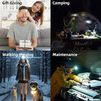 6 Pack Rechargeable Headlamp Flashlight, LED Head Lamp with White Red Light, Super Bright USB-C Headlight Motion Sensor Head Lamp for Adults 11 Mode Outdoor Camping Running Hiking Fishing