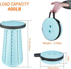 Boreeman Upgraded Folding Stool Lightweight Yet More Sturdy with Load Capacity 400lbs Portable Collapsible Stool for Camping Fishing Hiking BBQ (Ice Cream)