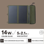 ELECOM NESTOUT 15000mAh Outdoor Power Bank + 2-Panel Solar Panel Charger + LAMP-1 LED 300 Lumen Soft Lantern - Blue Gray