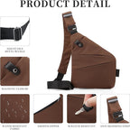 Anti Theft Crossbody Travel Bag for Women Men,Multi-pocket Crossbody Bag,Slim Sling Bag with Adjustable Strap