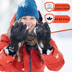 HANDLANDY Winter Running Gloves for Women & Men, Windproof Water-Resistant Thermal Touchscreen Liner Gloves for Cycling, Hiking, Driving, Freezer Work