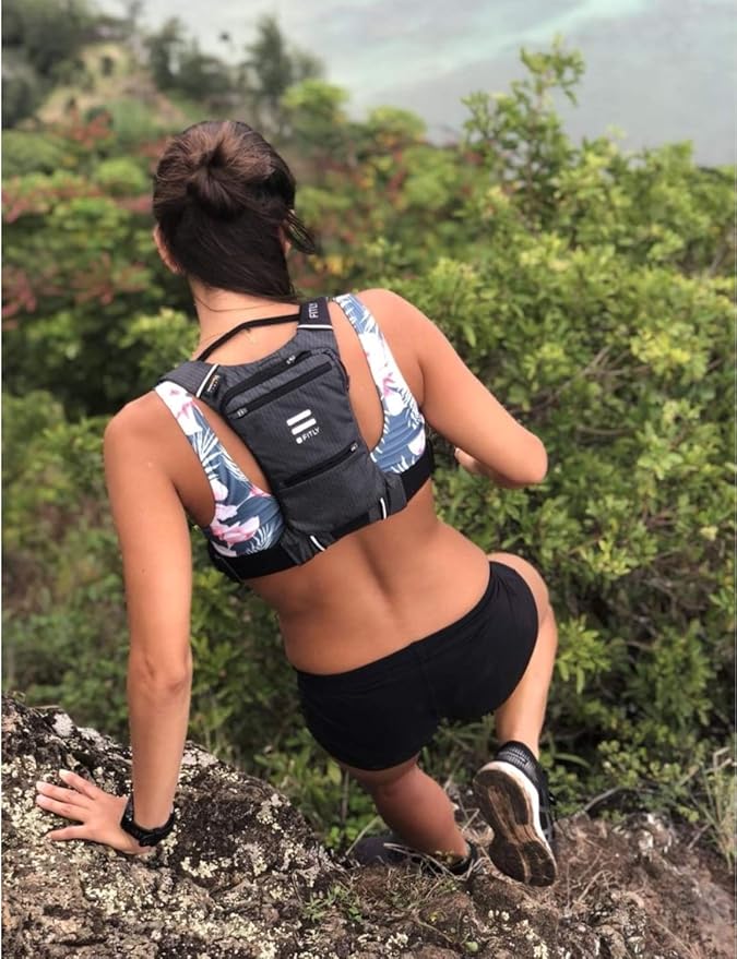 Minimalist Running Pack - Running Backpack Phone Holder, Storage, Thoracic Belt - Carry Personal Items - Running Gear For Men & Women - Lightweight running water backpack