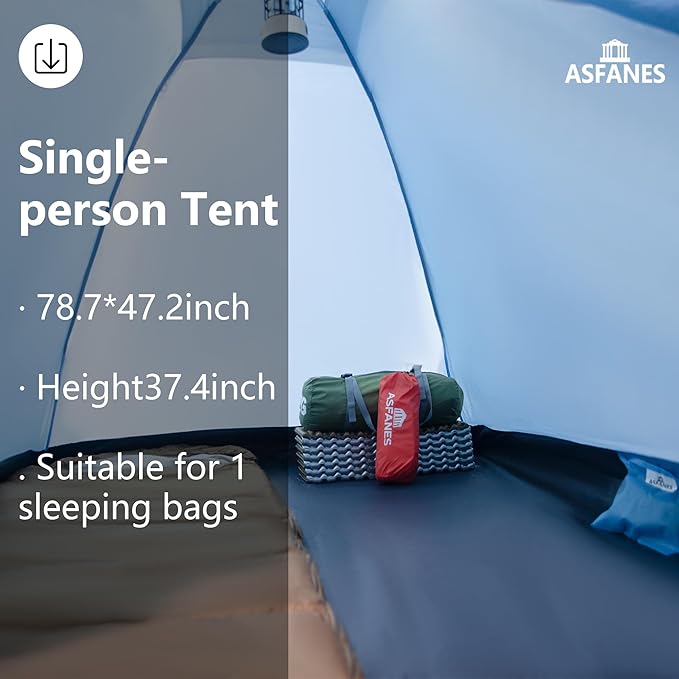 ASFANAS Single-Person Single-Wall Tent, S