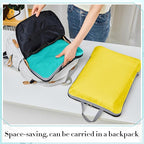 Hosuly 6 Pcs 17.3 x 12.6'' Compression Packing Cube Bag Extra Large Travel Expandable Space Saving Organizers XL for Luggage Storage(Colorful)