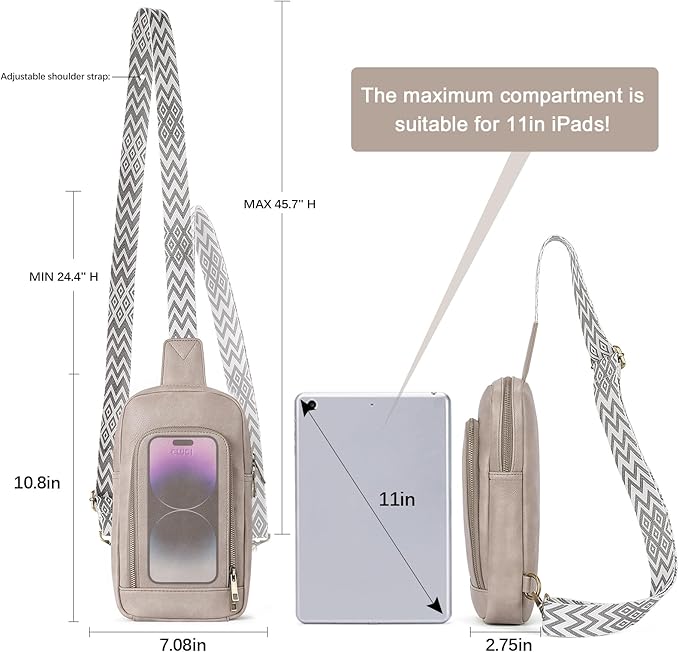 CLUCI Crossbody Bags for Women Men,Leather Sling Bag Cross Body Backpack for Woman Gifts for Women Birthday Unique