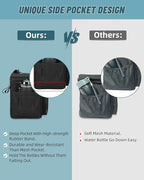 HSHRISH Tactical Lunch Box, Large Expandable Insulated Lunch Bag, Durable Waterproof Leakproof Cooler Bag for Adults/Men/Women/Work Outdoor Beach Trips, 20 Cans/15 L, Black