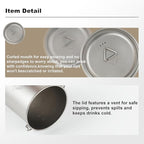 Titanium 750ml Pot with Titanium Spork, Ourdoor Solo Camping Mug, Hanging Cup Spork Kits