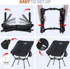 Sportneer Heated Chairs Outdoor Sports: Heated Camping Chair with USB Plug & 3 Heating Levels - Portable & Compact Heated Chair for Backpacking, Camping, Lawn, Picnic, Travel (Power Bank Not Included)