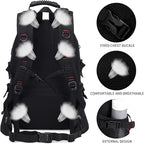 Nerlion 40L Hiking Backpack Travel Backpack for Men Women Camping Waterproof Outdoor Hiking Daypack Lightweight Backpack (Black)