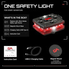 Guardian Angel Micro Series Safety Light, Beacon Device (Red Front & Red Rear) | Rechargeable, Magnetic & Hands-Free Wearable LED Light for Dog Walking, Cycling, Camping, Boating & Kayaking
