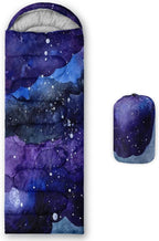 Axolotl Gamepad Sleeping Bag,3 Season Warm and Cool Weather Game Console Sleeping Bag for Boys Teens,Waterproof Lightweight Geometry Hexagonal Sleeping Bag for Traveling,Outdoors Camping,Blue,Black