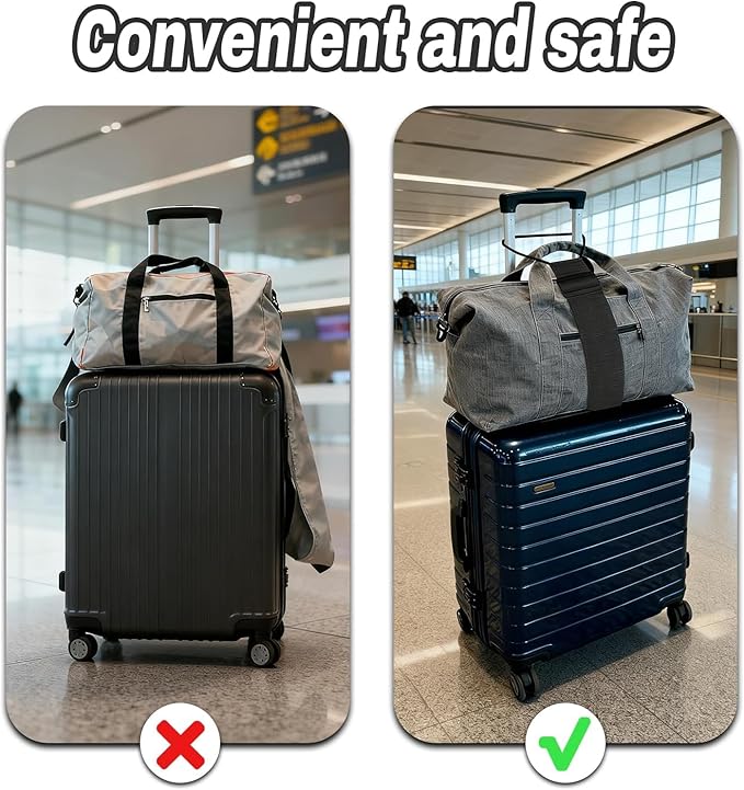 Luggage Straps for Suitcases，Multi-Use Strong Adjustable Luggage Connector Straps, Durable, Waterproof, Bungee Straps，Travel Suitcase Essential Travel Essentials (Gray 2PCS)