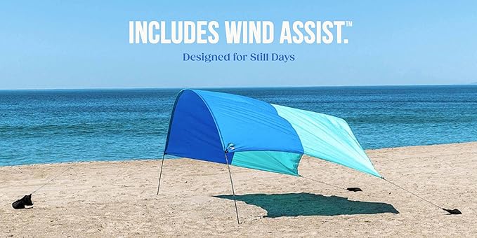 Shibumi Shade®, The Original Wind-Powered® Beach Canopy with Wind Assist Included, Provides 150 Sq. Ft. of Shade, Compact & Easy to Carry, Sets up in 3 Minutes