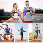 Weighted Vest, 6lb/8lb/12lb/16lb/20lb/25lb/30lb Weight Vest for Men Women, Body Weight Vests Adjustable with Reflective Stripe for Strength Training, Running, Training Workout, Jogging, Walking