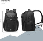 Swissdigital Design Men Laptop Backpack with Apple Find My, Business Travel Backpack with USB Charging Port and RFID Protection Fits Laptops up to 15.6 Inch | Terabyte NG