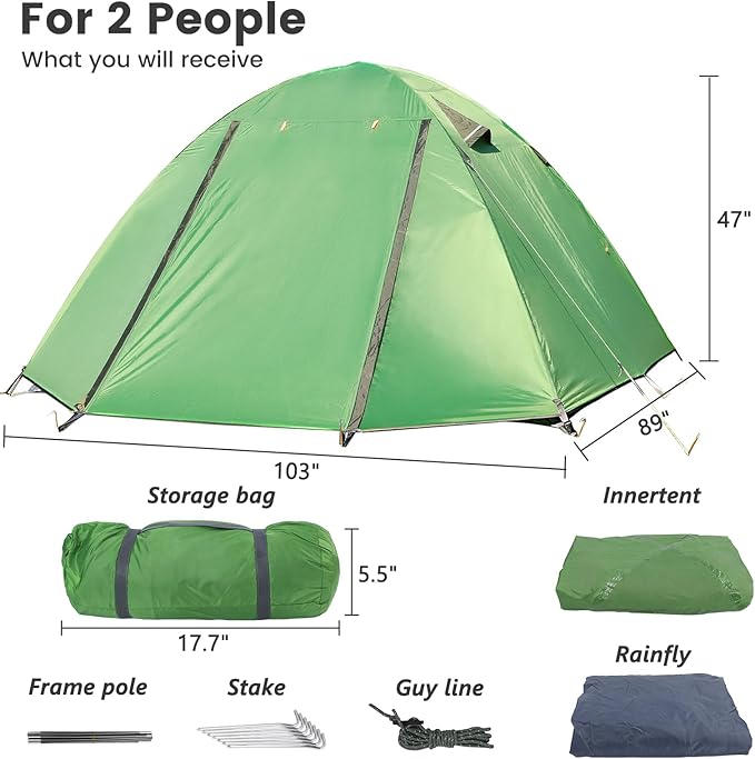 Camping Tent Portable Waterproof Instant Camping Tent with 1-Minute Setup Lightweight Tent for Camping Beach Outdoor Travel Backyard