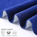 Genovega Oversized Terry Beach Towel 36 x 72 in Soft Extra Large Big Pool Swim Towels for Adult XL Clearance Big Travel Blanket Cruise Vacation Accessories Essentials Lounge Chair Cover Shark