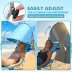 Backpack Beach Tanning Chair with Canopy and Face Hole, 6-Position Folding Lay Out Lounge Chair, UPF 50+ Wind-Resistant Sun Shade, Portable Recliner for Sunbathing, Outside, Poolside, Lawn, Patented