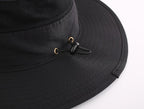 Connectyle Wide Brim Sun Hat for Men Breathable Cowboy Boonie Hat UPF 50+ Sun Protection Bucket Hat for Fishing Hiking