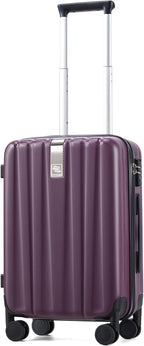 Hanke 20 Inch Carry On Luggage 22x14x9 Airline Approved Lightweight PC Hard Shell Suitcases with Wheels Travel Luggage Rolling Suitcase Travel Luggage Bag Christmas Gifts for Birthday （Purple）