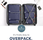 Extra Large Compression Packing Cube 6 Piece Set for Travel and Check Luggage by TRIPPED Travel Gear