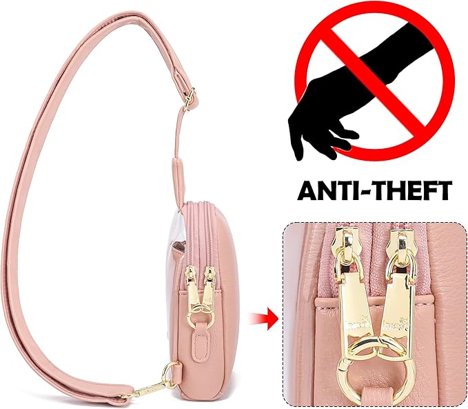 INICAT Sling Bag for Women Touchscreen Small Crossbody Cell Phone Purse Fanny Pack