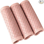 Luggage Handle Wraps -Suitcase Handle Wraps Travel Bag Handle Covers Suitcase Identifier Luggage Makers Covers(3Pcs-Pale Pink)