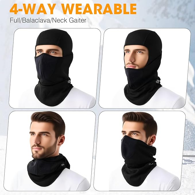 WTACTFUL Breathable Warmer Balaclava Ski Mask Windproof for Cold Weather Winter Skiing Snowboarding Snowmobile Motorcycle