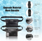 ECHTPower 2-Pack Waterproof Pouch Bag, Waterproof Fanny Pack, Waterproof Dry Bag with Adjustable Waist Strap for Beach Swimming Kayaking Floating Boating